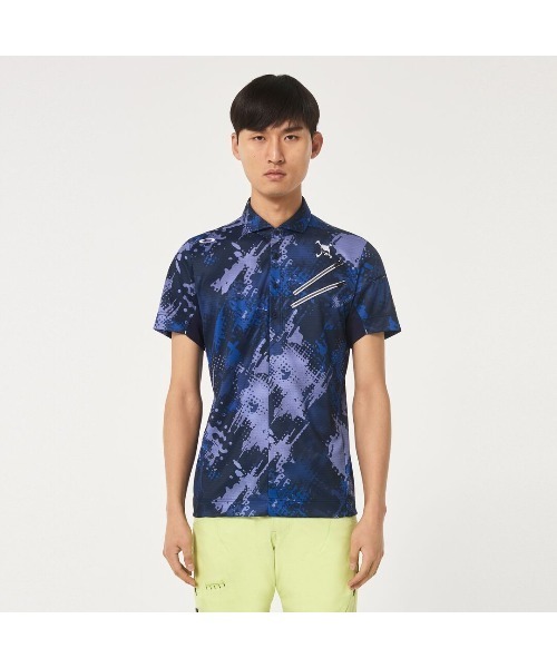 OAKLEY(オークリー)の「オークリー SKULL NOISY TONE SHIRT / ゴルフウェア/ポロシャツ / GOLF ゴルフ /OAKLEY(ポロシャツ・メンズ・ブルー系その他/ネイビー/ホワイト系その他/レッド・M/S/XL/L)」の6枚目の写真