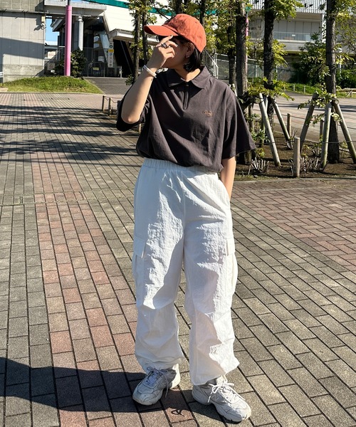 kutir(クティール)の「刺繍ロゴハーフジップポロTシャツ(Tシャツ/カットソー・レディース・オートミール/イエロー/アイボリー/チャコールグレー・FREE)」の9枚目の写真