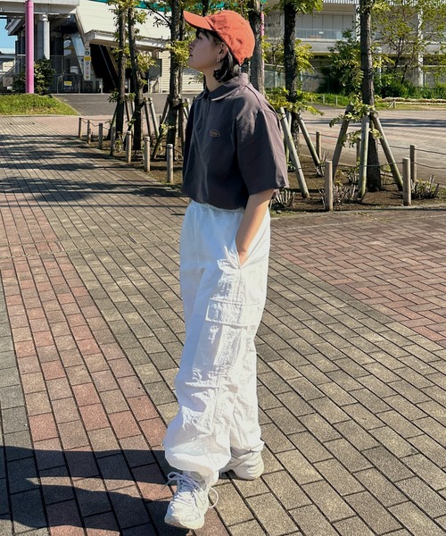 kutir(クティール)の「刺繍ロゴハーフジップポロTシャツ(Tシャツ/カットソー・レディース・オートミール/イエロー/アイボリー/チャコールグレー・FREE)」の10枚目の写真