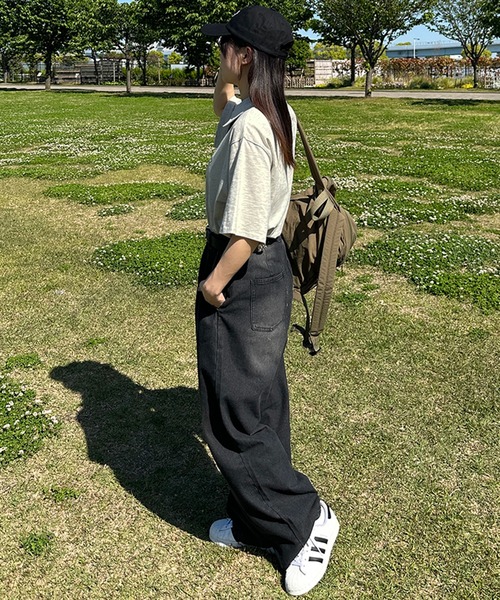 kutir(クティール)の「刺繍ロゴハーフジップポロTシャツ(Tシャツ/カットソー・レディース・オートミール/イエロー/アイボリー/チャコールグレー・FREE)」の17枚目の写真