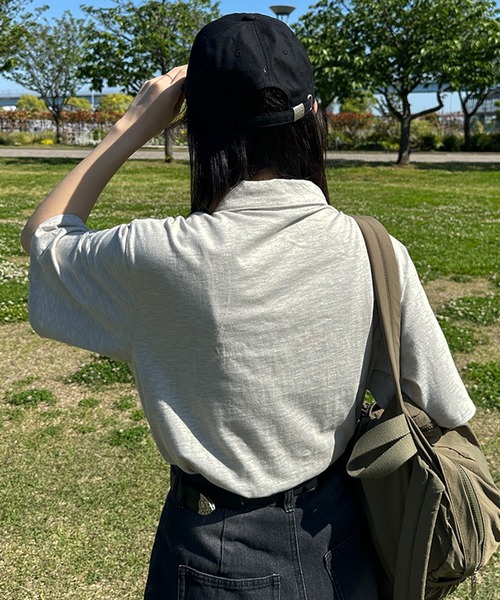 kutir(クティール)の「刺繍ロゴハーフジップポロTシャツ(Tシャツ/カットソー・レディース・オートミール/イエロー/アイボリー/チャコールグレー・FREE)」の15枚目の写真