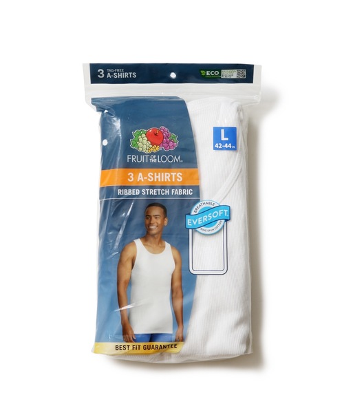 FRUIT OF THE LOOM（フルーツオブザルーム）の「【FRUIT OF THE LOOM/フルーツオブザルーム】3p A shirt 3枚パック タンクトップ（タンクトップ・メンズ・ホワイト・SMALL/MEDIUM/X-LARGE/LARGE）」の14枚目の写真
