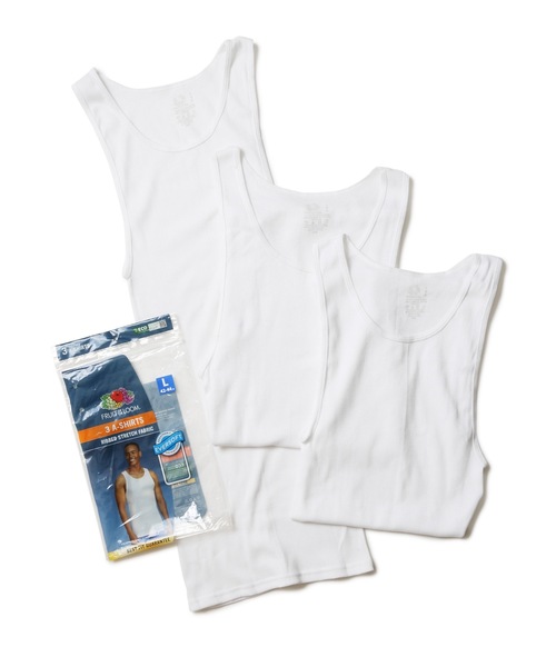 FRUIT OF THE LOOM(フルーツオブザルーム)の「【FRUIT OF THE LOOM/フルーツオブザルーム】3p A shirt 3枚パック タンクトップ(タンクトップ・メンズ・ホワイト・SMALL/MEDIUM/X-LARGE/LARGE)」の16枚目の写真