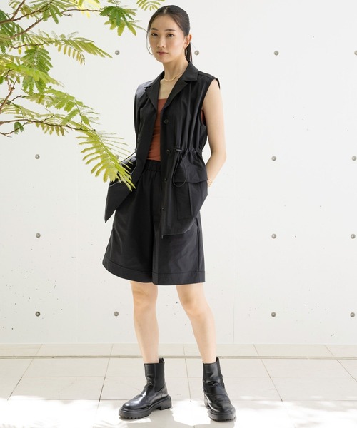 HEREIAM(ヘレイアム)の「【HERIEMA】接触冷感/クールマテリアルショートパンツ(その他パンツ・レディース・ブラック/ベージュ・MEDIUM/SMALL)」の5枚目の写真