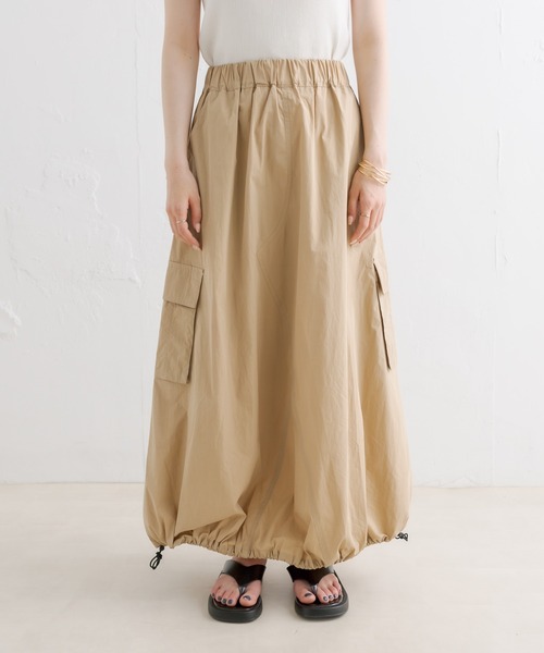 PUAL CE CIN（ピュアルセシン）の「【Du noir】カーゴバルーンスカート（スカート・レディース・ベージュ/カーキ・FREE）」の12枚目の写真