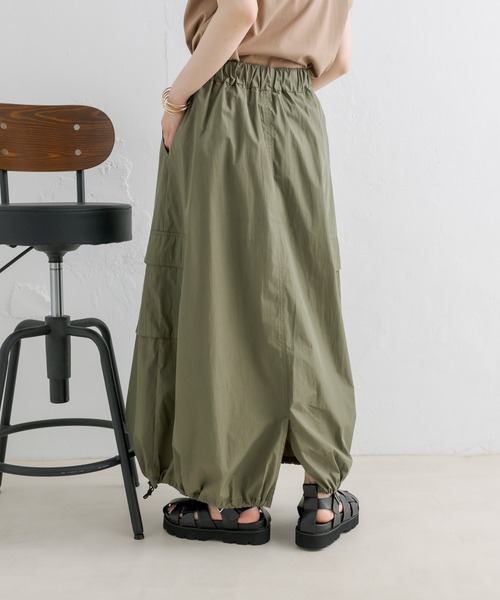 PUAL CE CIN（ピュアルセシン）の「【Du noir】カーゴバルーンスカート（スカート・レディース・ベージュ/カーキ・FREE）」の9枚目の写真