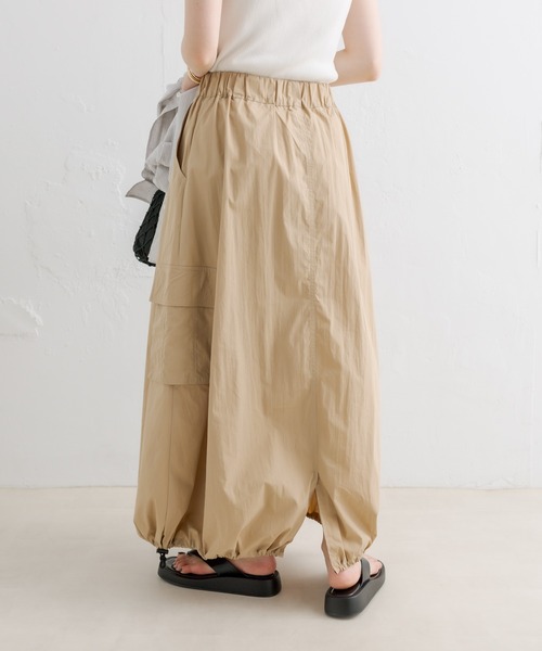 PUAL CE CIN（ピュアルセシン）の「【Du noir】カーゴバルーンスカート（スカート・レディース・ベージュ/カーキ・FREE）」の4枚目の写真