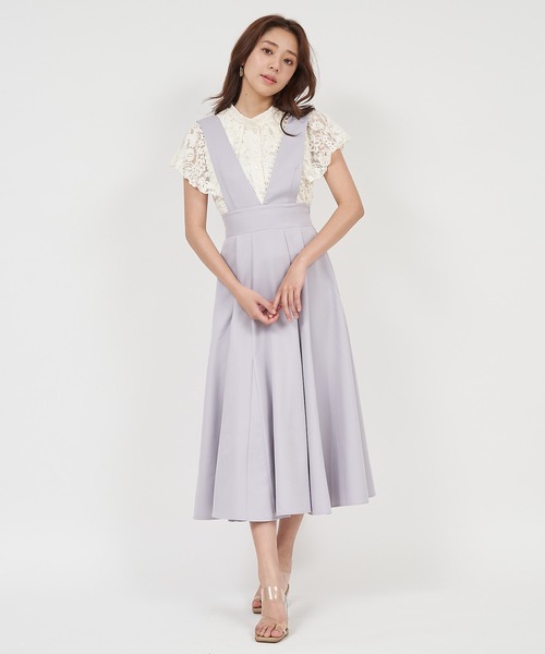 ROYAL PARTY(ロイヤルパーティー)の「パールトリミングジャンパースカート(ジャンパースカート・レディース・ベージュ/パープル/ブラック・FREE)」の22枚目の写真