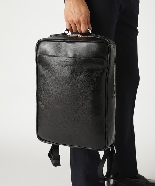 CROWDED CLOSET（クラウデッドクローゼット）の「【SEEKER(シーカー)】オイルレザー バックパック（バックパック/リュック・メンズ・ブラック・FREE）」の7枚目の写真