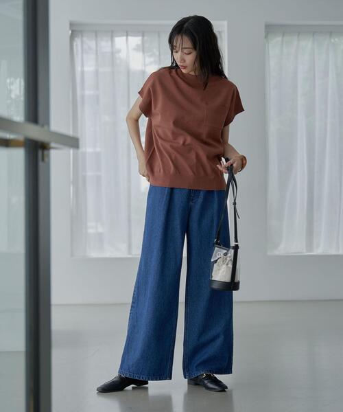 coen（コーエン）の「タックワイドデニムパンツ（デニムパンツ・レディース・ブラック/コバルトブルー・S/M/L）」の18枚目の写真