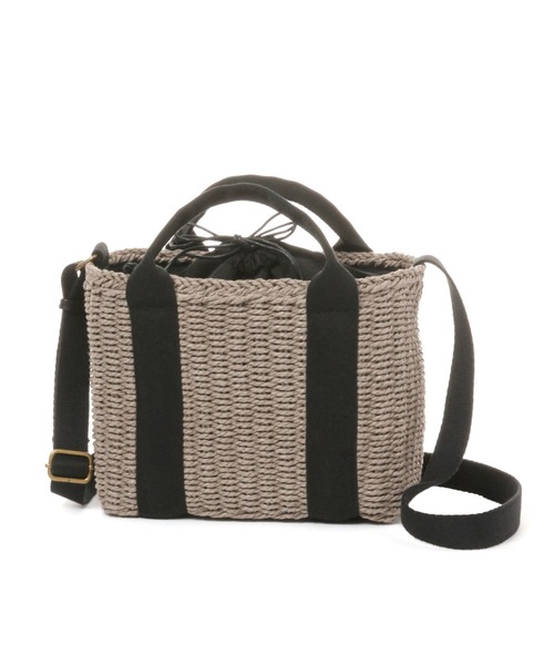 studio CLIP（スタディオクリップ）の「BOX雑材ショルダートート（ショルダーバッグ・レディース・ナチュラル/ライトグレー/ブラウン・FREE）」の2枚目の写真