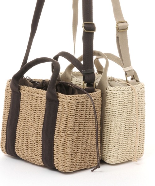 studio CLIP（スタディオクリップ）の「BOX雑材ショルダートート（ショルダーバッグ・レディース・ナチュラル/ライトグレー/ブラウン・FREE）」の14枚目の写真