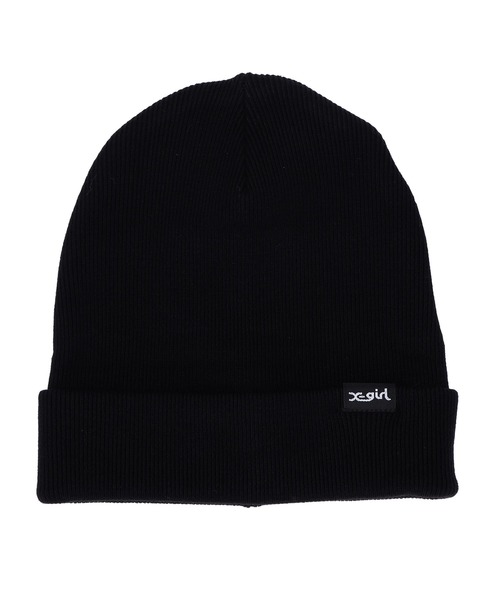 X-girl(エックスガール)の「BOX LOGO 3WAY KNIT CAP(ニットキャップ/ビーニー・レディース・ブラック/マルチ・ONE SIZE)」の9枚目の写真