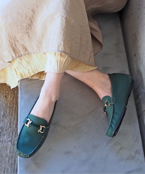 enchanted（エンチャンテッド）の「【柔らか・履きやすい】MELLOW ソフトビットモカシンフラットシューズ（ローファー・レディース・ライトグレー/ブラック/シルバー/グレイッシュベージュ/ブラック系/ブルー系/アイボリー/ダークグレー/シルバーグレー/グリーン/オレンジ/サックスブルー/ライトブルー/Red/ホワイト系/ネイビー/グレー/ライトピンク/ベージュ系/ピンクゴールド/ホワイト系1・23/24/22.5/24.5/23.5/25/22）」の12枚目の写真