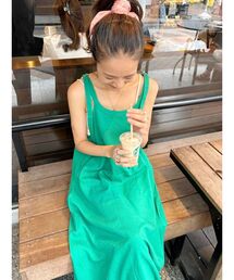 Ungrid | リネン混ショルダーデザインキャミワンピース(ワンピース)