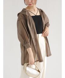 Te chichi | シアーフードシャツ(シャツ/ブラウス)