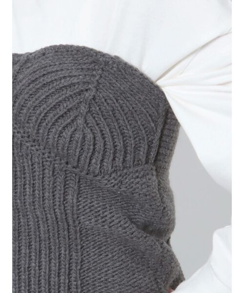 Ungrid（アングリッド）の「パッチワークニットビスチェ（ニット/セーター・レディース・チャコールグレー/ピンク/アイボリー・FREE）」の11枚目の写真