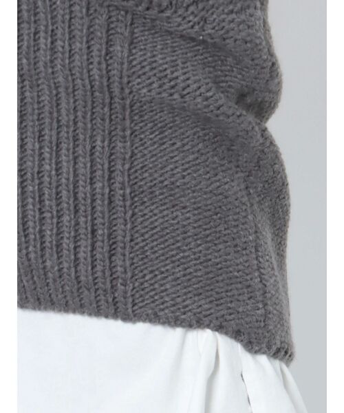 Ungrid（アングリッド）の「パッチワークニットビスチェ（ニット/セーター・レディース・チャコールグレー/ピンク/アイボリー・FREE）」の12枚目の写真