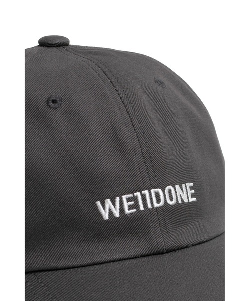 WE11DONE（ウェルダン）の「CHARCOAL BASIC SMALL LOGO CAP（キャップ・レディース・ブラック・ONE SIZE）」の4枚目の写真