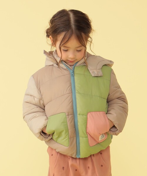 BEAMS mini（ビームスミニ）の「BEAMS mini / 機能綿 フード ブルゾン 23FW（90～150cm）（ブルゾン・キッズ・ネイビー/ピンク/その他1/その他2・100/150/110/130/120/140/90）」の4枚目の写真