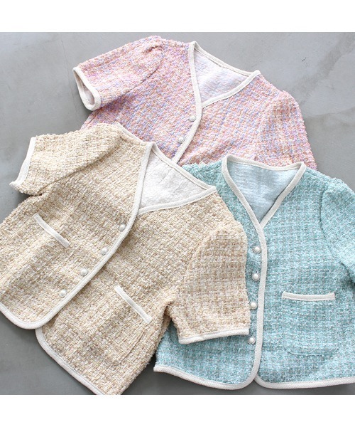 MODE ROBE(モードローブ)の「配色ツイードジャケット(テーラードジャケット・レディース・ピンク/イエロー/ブルー・FREE)」の5枚目の写真