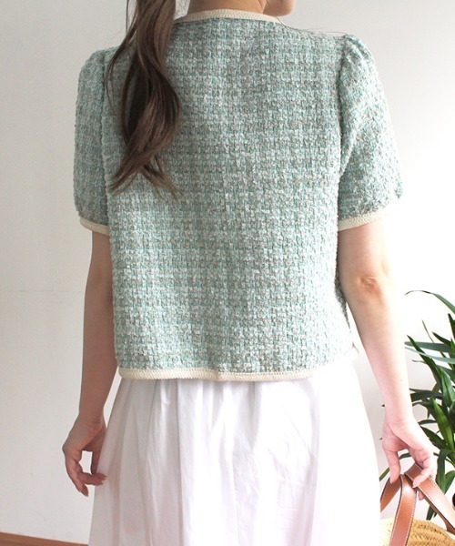 MODE ROBE(モードローブ)の「配色ツイードジャケット(テーラードジャケット・レディース・ピンク/イエロー/ブルー・FREE)」の16枚目の写真