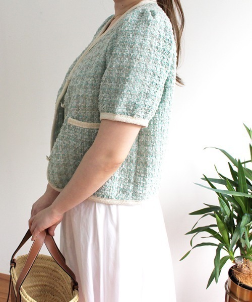 MODE ROBE(モードローブ)の「配色ツイードジャケット(テーラードジャケット・レディース・ピンク/イエロー/ブルー・FREE)」の17枚目の写真