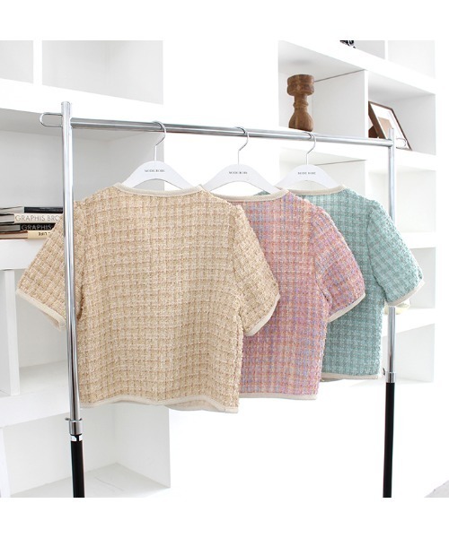 MODE ROBE(モードローブ)の「配色ツイードジャケット(テーラードジャケット・レディース・ピンク/イエロー/ブルー・FREE)」の19枚目の写真