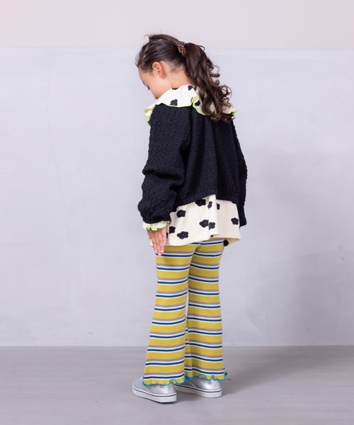 CALMIA（カルミア）の「シャーリング2WAYブラウス（90～150cm）（シャツ/ブラウス・キッズ・イエロー/ブラック/オフホワイト・110/150/140/90/100/120/130）」の5枚目の写真