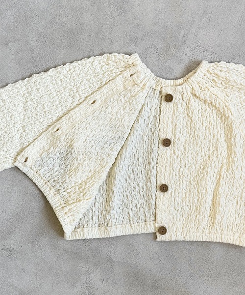 CALMIA（カルミア）の「シャーリング2WAYブラウス（90～150cm）（シャツ/ブラウス・キッズ・イエロー/ブラック/オフホワイト・110/150/140/90/100/120/130）」の9枚目の写真