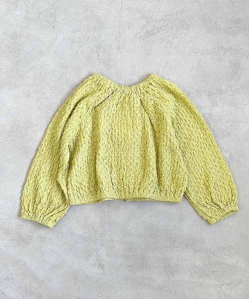 CALMIA（カルミア）の「シャーリング2WAYブラウス（90～150cm）（シャツ/ブラウス・キッズ・イエロー/ブラック/オフホワイト・110/150/140/90/100/120/130）」の12枚目の写真