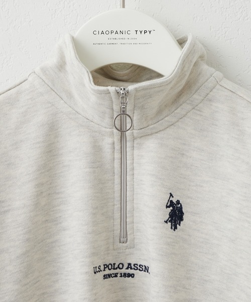 U.S. POLO ASSN.（ユーエスポロアッスン）の「【KIDS】【U.S. POLO ASSN/ユーエスポロアッスン】刺繍ハーフジップスウェット（スウェット・キッズ・アイボリー/ネイビー・140/150/100/120）」の4枚目の写真
