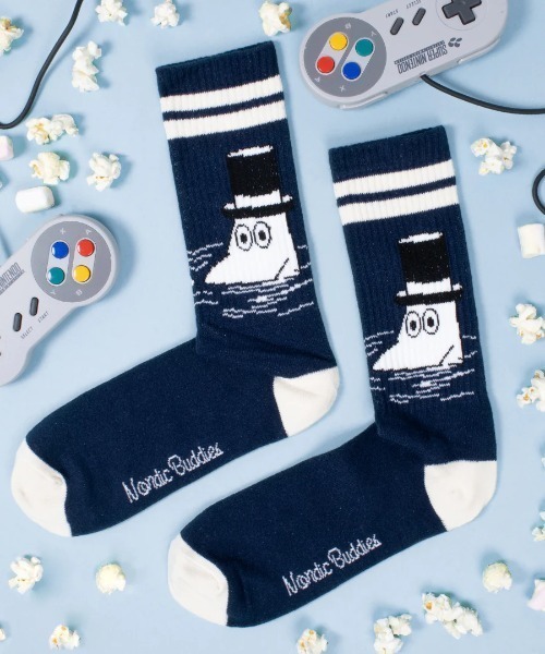 MOOMIN（ムーミン）の「MOOMIN / ムーミン レトロ ソックス 靴下 SOCKS RETRO MW NBJ（ソックス/靴下・レディース・オフホワイト/ホワイト系その他2/ピンク/ネイビー/ブルー/ホワイト/グレー・M/L）」の6枚目の写真