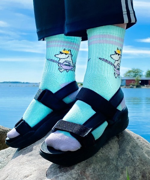 MOOMIN（ムーミン）の「MOOMIN / ムーミン レトロ ソックス 靴下 SOCKS RETRO MW NBJ（ソックス/靴下・レディース・オフホワイト/ホワイト系その他2/ピンク/ネイビー/ブルー/ホワイト/グレー・M/L）」の7枚目の写真