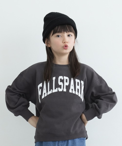 coca(coca)(コカ)の「キッズ 親子お揃いヘビーウェイト裏毛カレッジスウェット(スウェット・キッズ・ネイビー/ライトグレー/アイボリー/チャコール・120/110/140/130)」の4枚目の写真