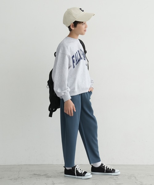 coca(coca)(コカ)の「キッズ 親子お揃いヘビーウェイト裏毛カレッジスウェット(スウェット・キッズ・ネイビー/ライトグレー/アイボリー/チャコール・120/110/140/130)」の5枚目の写真