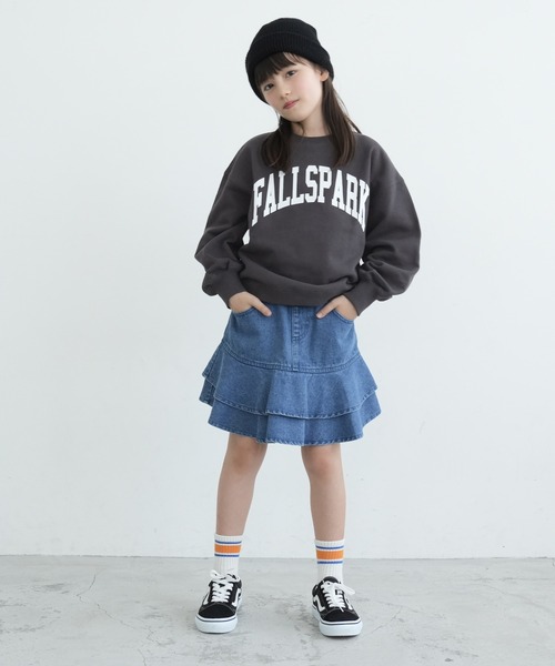 coca(coca)(コカ)の「キッズ 親子お揃いヘビーウェイト裏毛カレッジスウェット(スウェット・キッズ・ネイビー/ライトグレー/アイボリー/チャコール・120/110/140/130)」の9枚目の写真