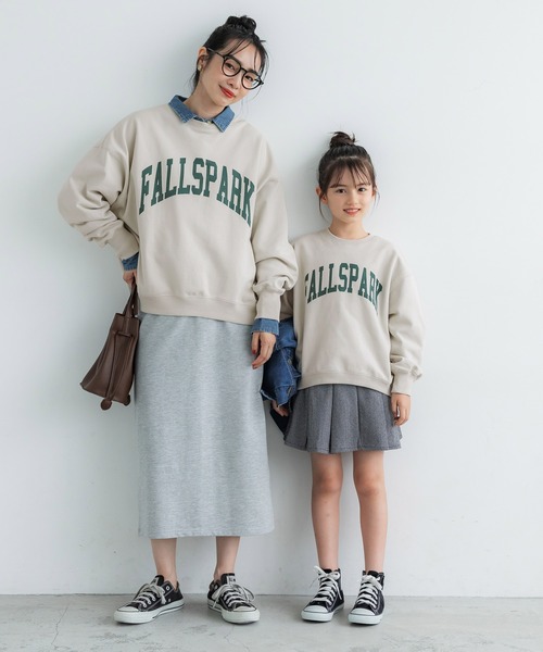 coca(coca)(コカ)の「キッズ 親子お揃いヘビーウェイト裏毛カレッジスウェット(スウェット・キッズ・ネイビー/ライトグレー/アイボリー/チャコール・120/110/140/130)」の11枚目の写真