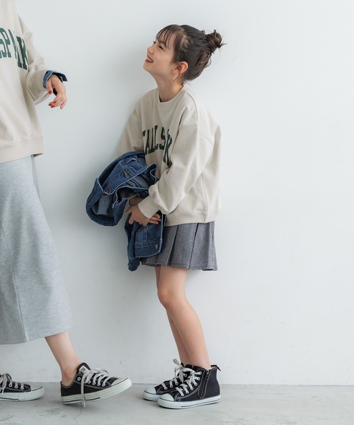 coca(coca)(コカ)の「キッズ 親子お揃いヘビーウェイト裏毛カレッジスウェット(スウェット・キッズ・ネイビー/ライトグレー/アイボリー/チャコール・120/110/140/130)」の13枚目の写真