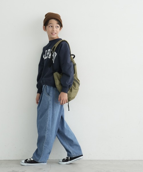 coca(coca)(コカ)の「キッズ 親子お揃いヘビーウェイト裏毛カレッジスウェット(スウェット・キッズ・ネイビー/ライトグレー/アイボリー/チャコール・120/110/140/130)」の16枚目の写真