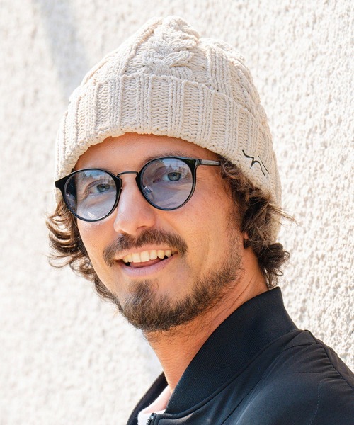 CALL&RESPONSE（コールアンドレスポンス）の「mko11332-サイセンタク ケーブル編みニットキャップ（ニットキャップ/ビーニー・メンズ・ブラック/ベージュ/グレー・FREE）」の3枚目の写真