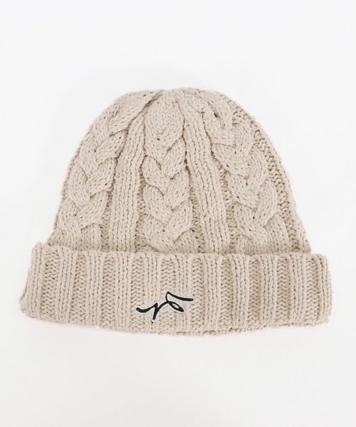 CALL&RESPONSE（コールアンドレスポンス）の「mko11332-サイセンタク ケーブル編みニットキャップ（ニットキャップ/ビーニー・メンズ・ブラック/ベージュ/グレー・FREE）」の11枚目の写真