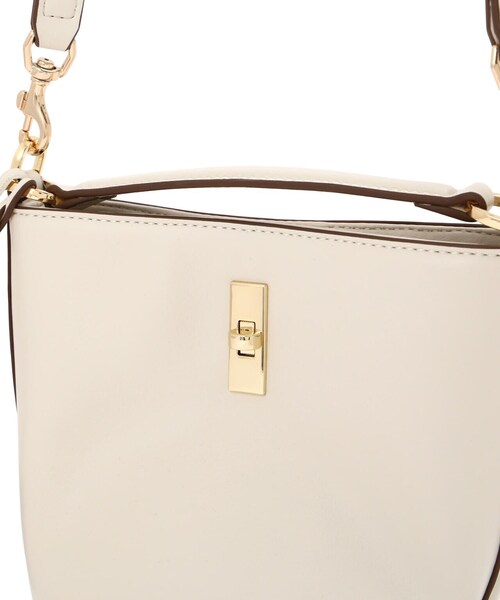 NATURAL BEAUTY BASIC（ナチュラルビューティーベーシック）の「◇【美人百花掲載】ターンロックバケットバッグ（ショルダーバッグ・レディース・ブルー/ダークブラウン/オフホワイト・ﾌﾘ-）」の21枚目の写真