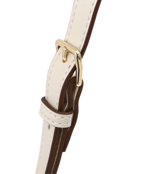 NATURAL BEAUTY BASIC（ナチュラルビューティーベーシック）の「◇【美人百花掲載】ターンロックバケットバッグ（ショルダーバッグ・レディース・ブルー/ダークブラウン/オフホワイト・ﾌﾘ-）」の13枚目の写真