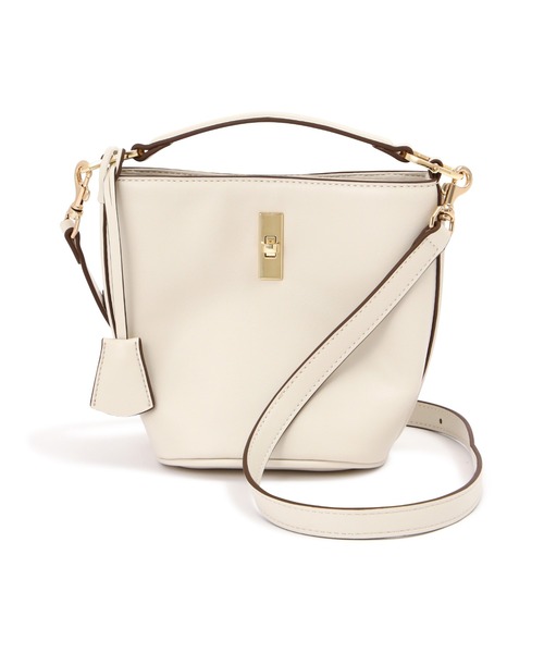 NATURAL BEAUTY BASIC（ナチュラルビューティーベーシック）の「◇【美人百花掲載】ターンロックバケットバッグ（ショルダーバッグ・レディース・ブルー/ダークブラウン/オフホワイト・ﾌﾘ-）」の14枚目の写真