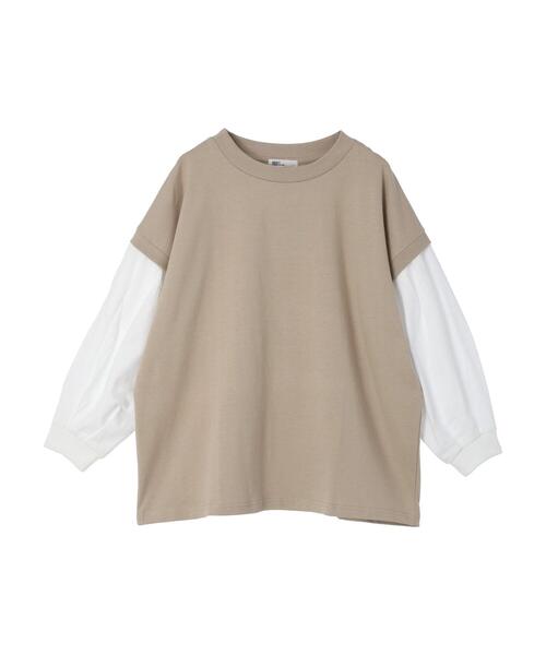 CRAFT STANDARD BOUTIQUE(クラフトスタンダードブティック)の「9分袖ショルダータックプルオーバー(Tシャツ/カットソー・レディース・グレイッシュベージュ/カーキ/ブラック・FREE)」の5枚目の写真