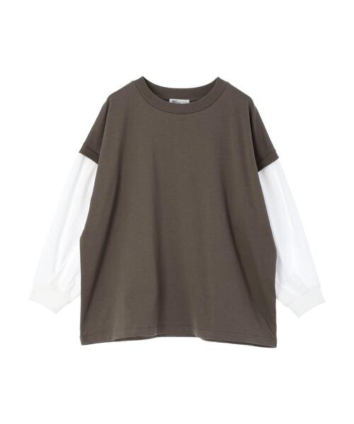 CRAFT STANDARD BOUTIQUE(クラフトスタンダードブティック)の「9分袖ショルダータックプルオーバー(Tシャツ/カットソー・レディース・グレイッシュベージュ/カーキ/ブラック・FREE)」の4枚目の写真