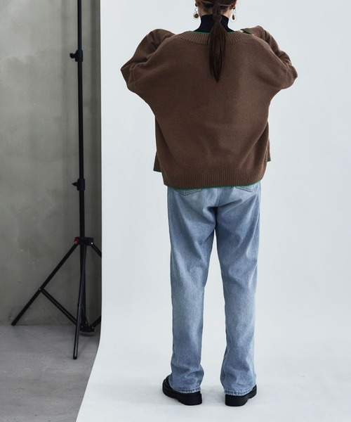 etoll.（エトル）の「パイピングオーバーカーディガン（カーディガン/ボレロ・レディース・ベージュ/ブラック/ブラウン/ブルー・M）」の14枚目の写真