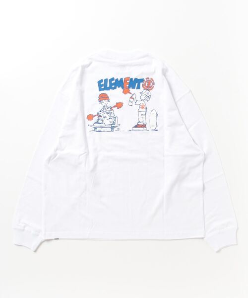 ELEMENT（エレメント）の「ELEMENT メンズ 【VAN】 VAN SPRAY LS ロンＴ 【2023年秋冬モデル】/エレメント長袖ロンT（Tシャツ/カットソー・メンズ・ホワイト/ネイビー・MEDIUM/X-LARGE/LARGE）」の3枚目の写真