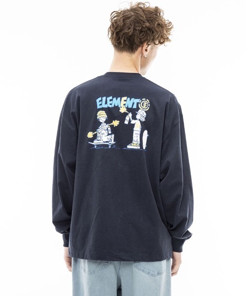 ELEMENT（エレメント）の「ELEMENT メンズ 【VAN】 VAN SPRAY LS ロンＴ 【2023年秋冬モデル】/エレメント長袖ロンT（Tシャツ/カットソー・メンズ・ホワイト/ネイビー・MEDIUM/X-LARGE/LARGE）」の9枚目の写真